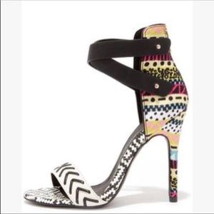 Colorful Chinese Laundry ankle strap high heels